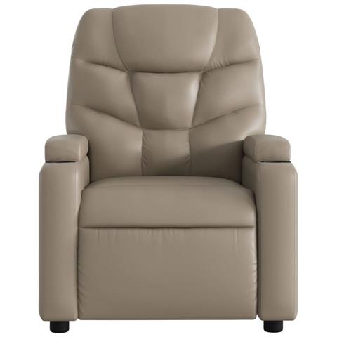 Poltrona Reclinabile Massaggio Elettrica Cappuccino Similpelle - Foto 9