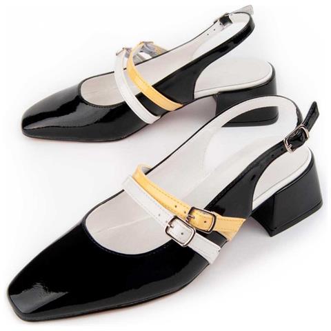 Scarpa Con Tacco Carola2 Nero Nero Materiale Sintetico - Foto 1