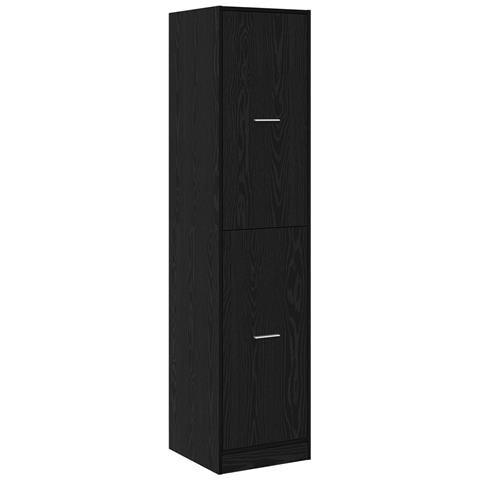 armadio da farmacia rovere nero 40x41x174,5 cm legno ingegnerizzato - Foto 1