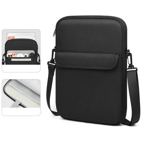 Borsa Per Laptop In Tessuto Oxford: Antishock, Impermeabile, A Tracolla Per Laptop Da 11/13 Pollici Black 11 Pollici - Foto 4