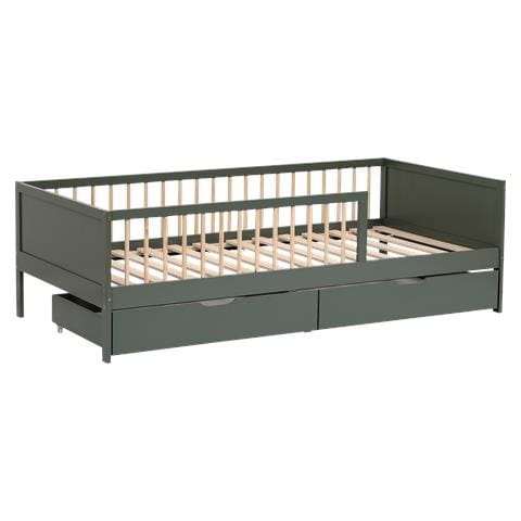 Letto Per Bambini 190x90cm Verde Con Cassetti Adam - Foto 1