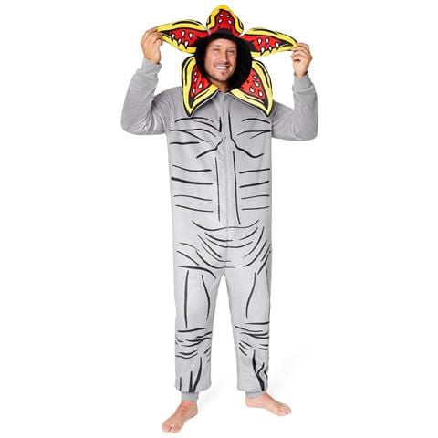 Kigurumi Uomo Costume Halloween Tuta Intera Stranger Things Grigio Xl - Foto 1