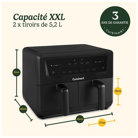 Friggitrice Ad Aria Nera Da 10,4 L E 2400 W - Afd10oble - Foto 5