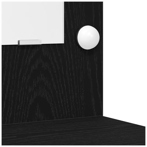 Tavolo da Toeletta con Luci LED Rovere Nero 50x41x135 cm - Foto 9