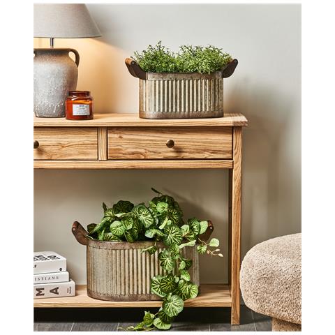 Set Di 2 Vasi Per Piante Tulipe Metallo 31/41 Cm Grigio - Foto 1