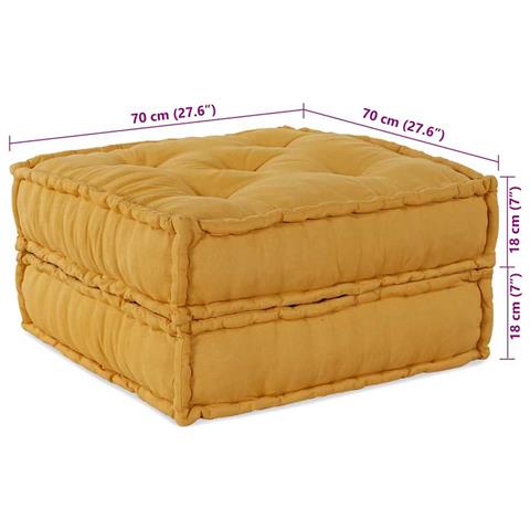 Divano modulare 2 pcs Giallo 140 x 70 x 36 cm Tessuto - Foto 9