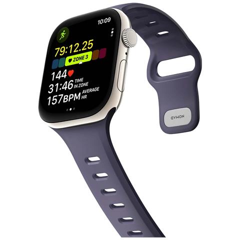 Cinturino Sport Impermeabile 46 Mm Per Apple Watch Modello Tempo Band, Viola - Foto 5
