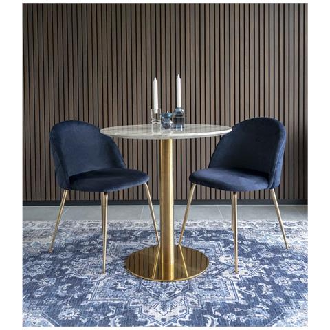 Tavolo Bolzano-oro-metallo-70x70x75 Cm - Foto 8