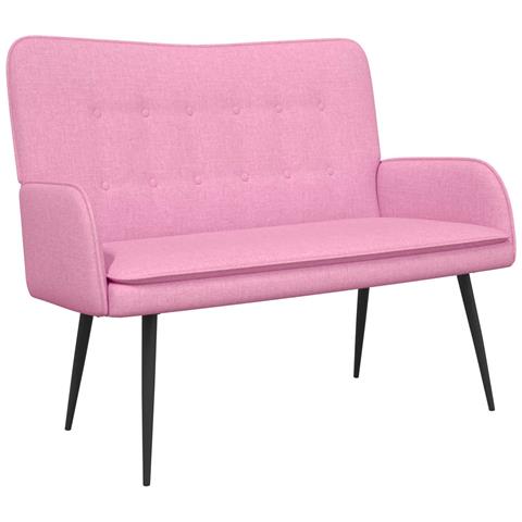 Divano a 2 Posti Rosa 115 x 61 x 87 cm Tessuto - Foto 1