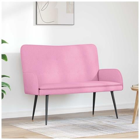 Divano a 2 Posti Rosa 115 x 61 x 87 cm Tessuto - Foto 2
