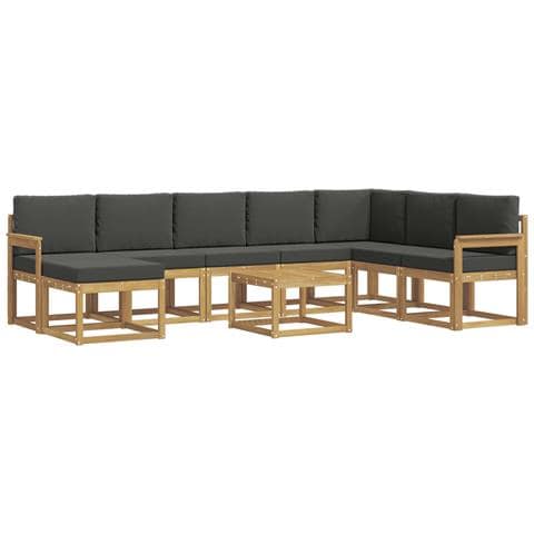 Set di divani da esterno con cuscino 9 pcs Bianco e Antracite - Foto 1
