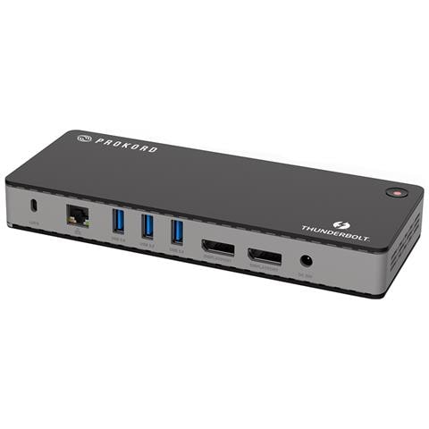 PD-UTD21 replicatore di porte e docking station per laptop Cablato Thunderbolt 3 Nero - Foto 2