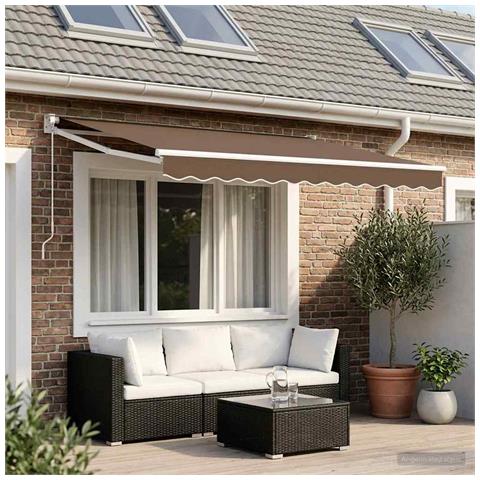 Tenda retrattile Tortora 3,5 x 2 m 100% Poliestere e Alluminio - Foto 2