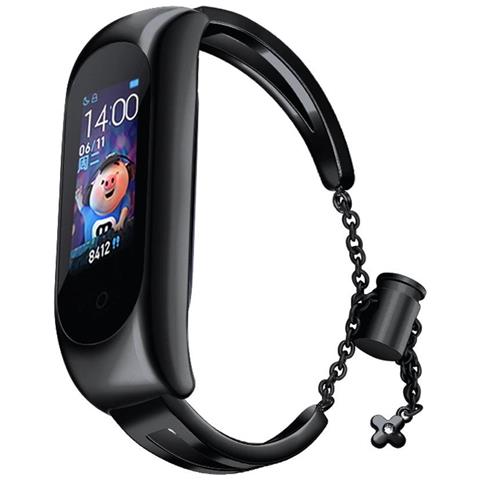 Bracciale Metallico Regolabile Per Xiaomi Mi Band 6 / 5 / 4 / 3 Nero - Foto 1