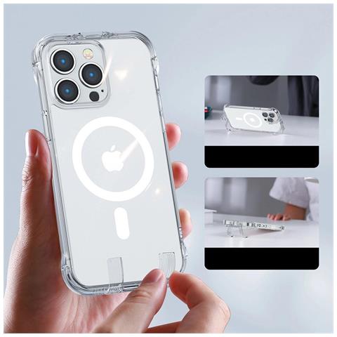 Magnetic Defender: Custodia Magnetica Per Iphone 14 Plus, Progettata Per Una Protezione Robusta Con Ganci, Compatibile Con Magsafe. - Foto 2