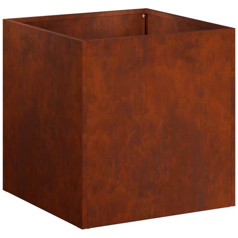 Vaso da giardino Ruggine 35 x 35 x 35 cm Acciaio Corten - Foto 1