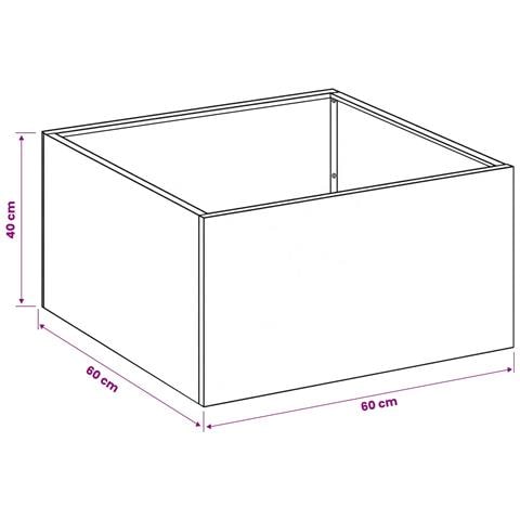 Vaso da giardino 2 pz Verde Oliva 60 x 60 x 40 cm - Foto 8