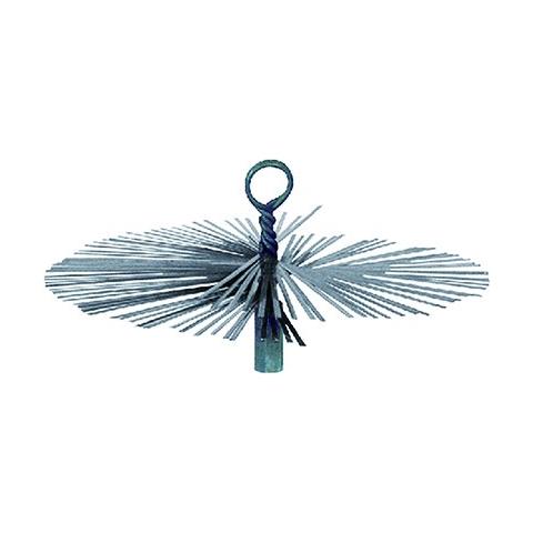 Scovolo tondo in acciaio con anello pulizia camino diametro 200 mm - Foto 2