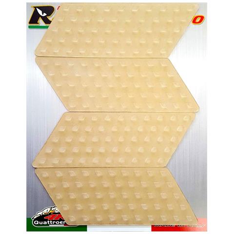 Protezione Serbatoio Antiscivolo Laterale per Moto Race Grip Evo, Trasparente, 16 x 5,5 cm, 4 Pezzi - Foto 1