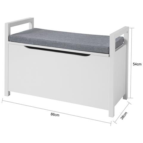 Panca Contenitore Ingresso Con Cuscino E Braccioli L86*p38*a41 Cm. Fsr76-w - Foto 2
