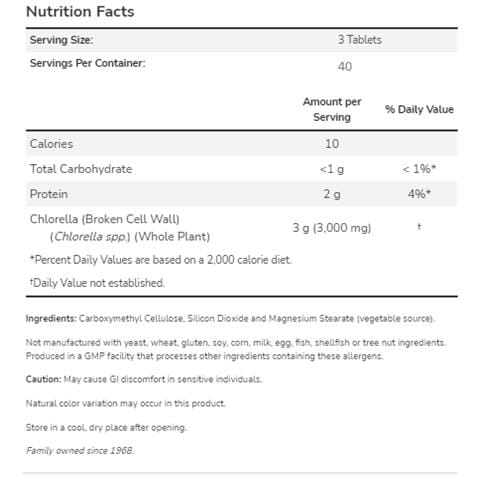 Chlorella 1000mg 120 Tablets - Vitamine - Foto 3