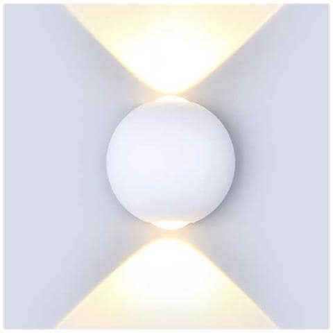 V-tac Vt-836 Lampada Led Cob 6w Da Parete Alluminio Bianco Wall Light Bianco Caldo 3000k Ip65 - Sku 8301 - Foto 1