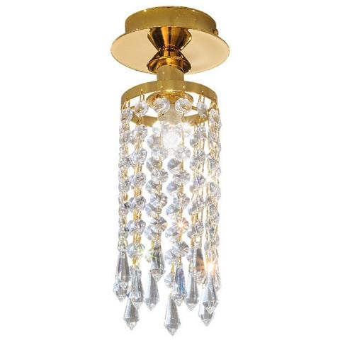 Faretto In Cristallo Di Design Con Montaggio Su Superficie In Oro Lucido, 1x G9 - Foto 1