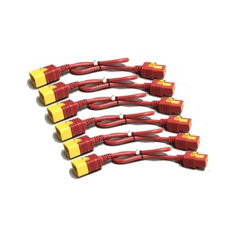 Cavo di alimentazione Rosso 0,6 m Accoppiatore C19 C20 - Foto 1