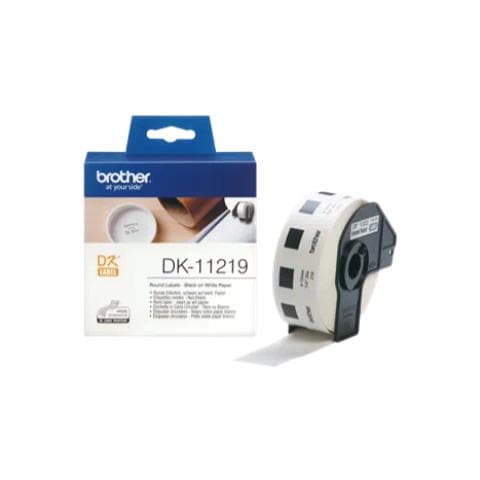 DK-11219 Round Labels Etichette per Stampante DK 1,2 cm Bianco 1200 pz - Foto 1