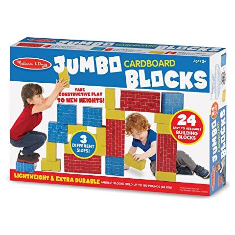 MELISSA & DOUG - Mattoncini In Cartone Extra Spesso - 24 Blocchi In 3