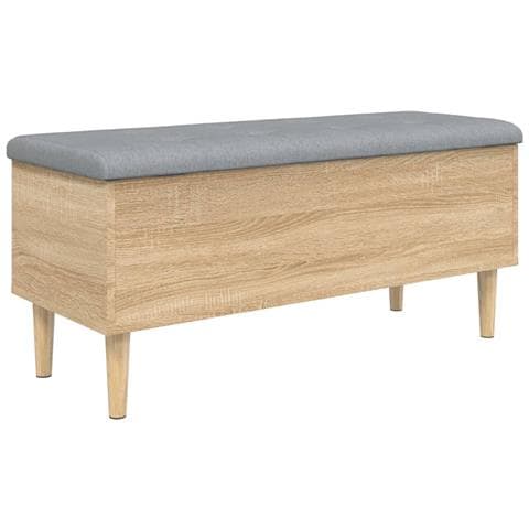Panca Portaoggetti Rovere Sonoma 102x42x46 Cm Legno Multistrato - Foto 2