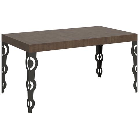Tavolo Allungabile 90x160/420 Cm Karamay Telaio Antracite - Noce - Foto 6