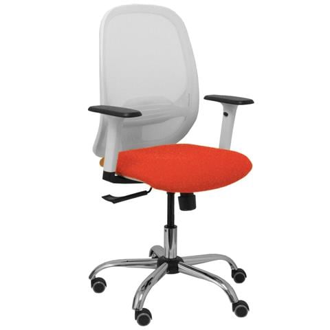 Sedia Da Ufficio 354crrp Bianco Arancione Scuro - Foto 1