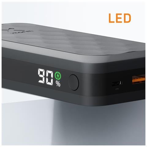 Powerbank Fuel 5 Series Usb-a/2 Usb-c 27 000mah Pd 67w Con Display Digitale, Nero - Foto 2