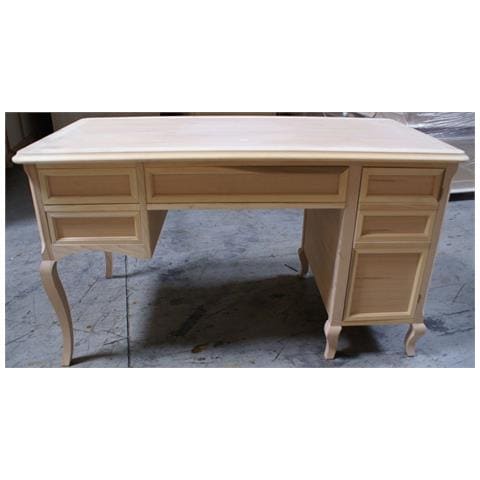 Scrivania In Legno Porta Computer Legno Grezzo 140x70x78 - Foto 1