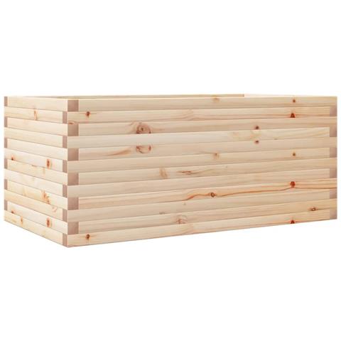 Fioriera Da Giardino 110x60x45,5 Cm In Legno Massello Di Pino - Foto 2