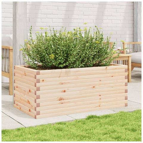 Fioriera Da Giardino 110x60x45,5 Cm In Legno Massello Di Pino - Foto 3