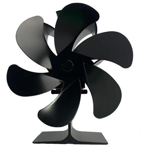 Ventilatore Per Stufa Ventilatore Alimentato A Calore A Basso Rumore 6 Pale Black - Foto 5