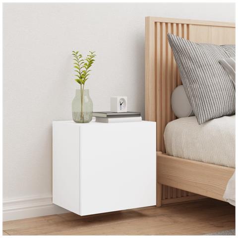 Mobile Tv A Parete Bianco 40,5x30x40 Cm In Legno Multistrato - Foto 3