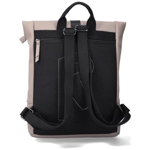 Beige Casual Backpack Zaino Pelle Sintetica Borse Adulti Unisex Beige Eu One Size, H1426-62 - Foto 2