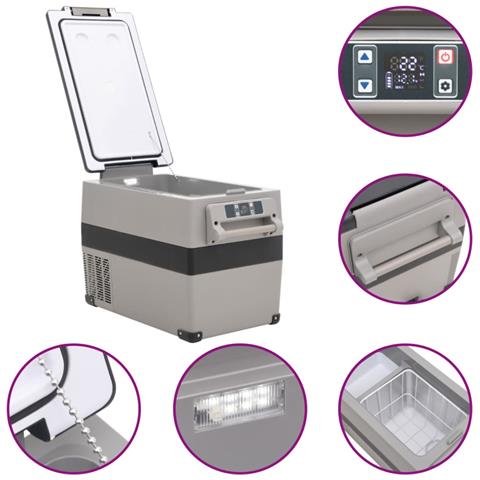 Borsa Frigo con Manico e Adattatore Nera e Bianca 35 L PP e PE - Foto 2