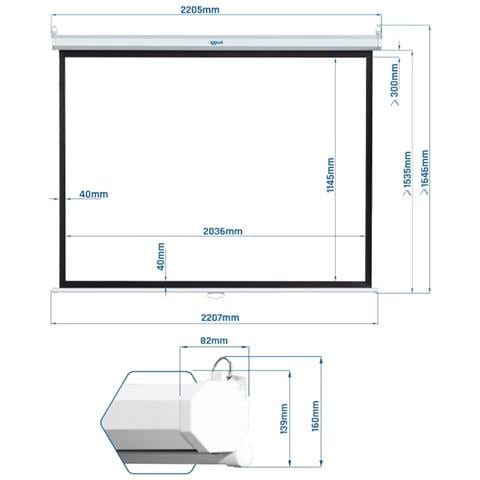PSIMS203 schermo per proiettore 2,34 m (92") 16:9 - Foto 2