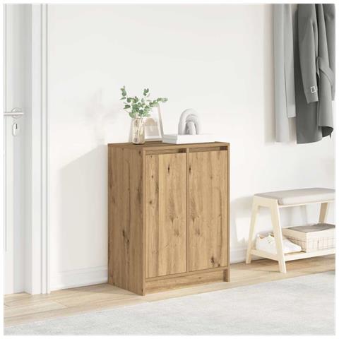 Scarpiera Rovere Artigianale 57x34x76 cm in Legno Multistrato - Foto 1