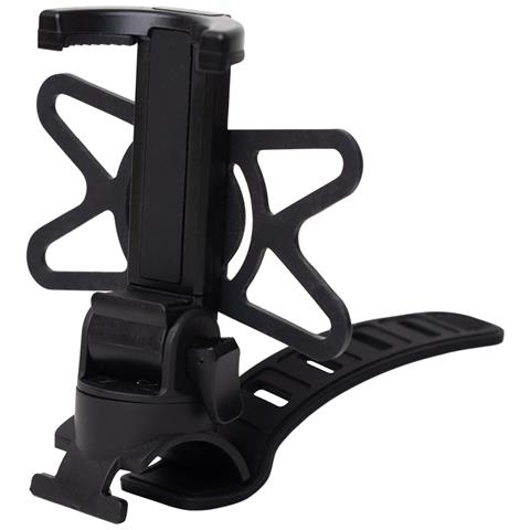 Supporto Universale Per Bicicletta Clip Regolabile Con Doppio Fissaggio In Silicone, Nero - Foto 1