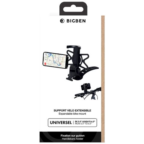 Supporto Universale Per Bicicletta Clip Regolabile Con Doppio Fissaggio In Silicone, Nero - Foto 3