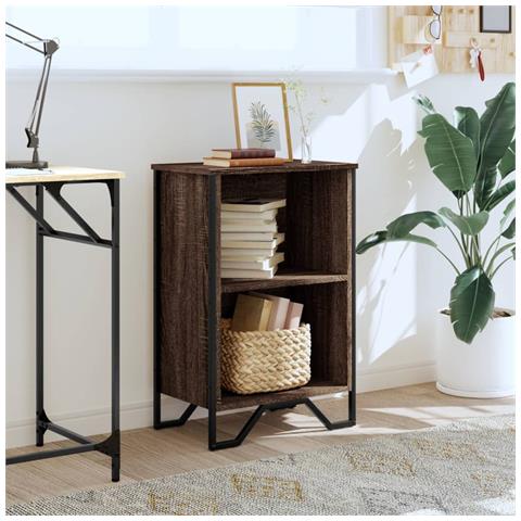 Libreria Rovere Marrone 50x31x74,5 Cm In Legno Multistrato - Foto 3