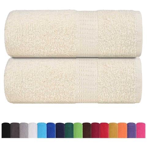 Asciugamani Ospiti 2 Pz Crema 30x50 Cm 360 G/m 100% Cotone - Foto 2