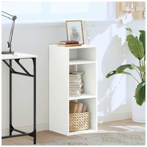 Libreria Bianca 34x31x80 Cm In Legno Multistrato - Foto 3