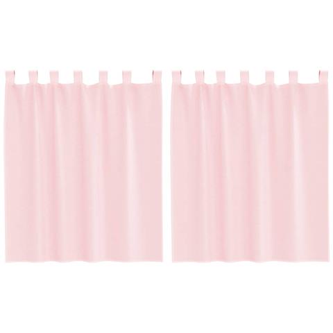 Tende In Voile Con Passanti 2 Pz Rosa Chiaro 140x140 Cm - Foto 1