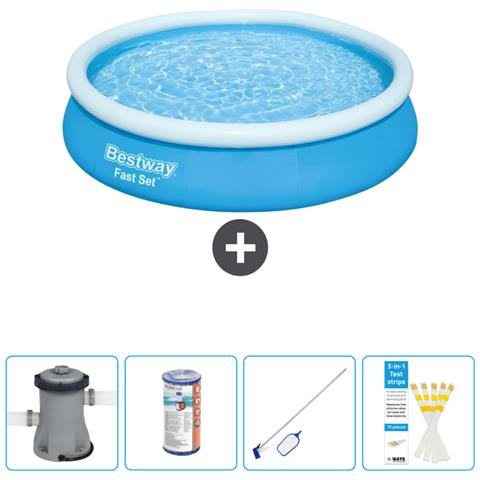 Piscina Fuori Terra - In Giro - 366x76 Cm - Blu - Include Accessori Coordinati Cb58 - Foto 1